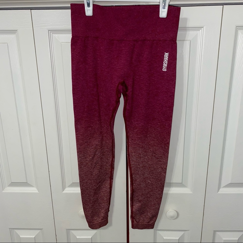 gymshark adapt ombré maroon leggings